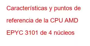 Características y puntos de referencia de la CPU AMD EPYC 3101 de 4 núcleos