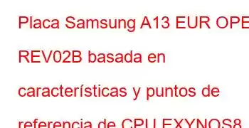 Placa Samsung A13 EUR OPEN REV02B basada en características y puntos de referencia de CPU EXYNOS8