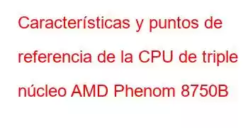 Características y puntos de referencia de la CPU de triple núcleo AMD Phenom 8750B