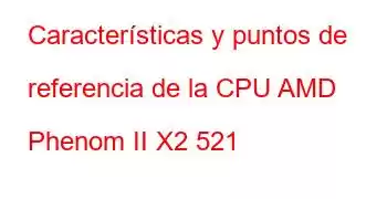 Características y puntos de referencia de la CPU AMD Phenom II X2 521