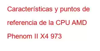 Características y puntos de referencia de la CPU AMD Phenom II X4 973