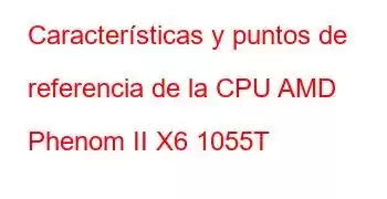 Características y puntos de referencia de la CPU AMD Phenom II X6 1055T